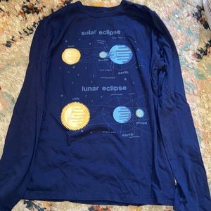 Long sleeved sun/moon navy blue long sleeve - sized xxl